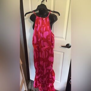 Sugarlips Red and Pink Halter Dress